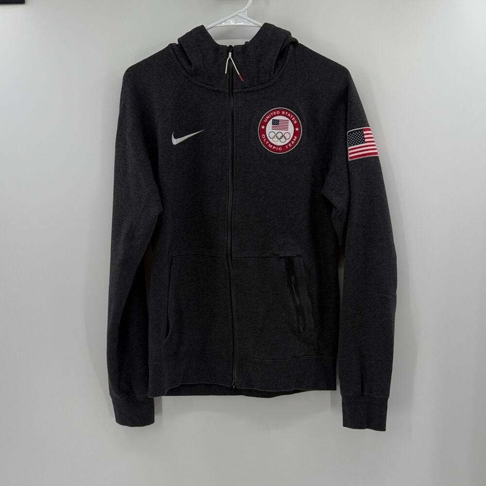 Nike United States Olympic Team Women's Tech Fleece Hoodie - Gray - Small